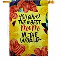 Patio Trasero 28 x 40 in. World Best Mom Family Mother day Vertical House Flag with Double-Sided Banner Garden PA3912266